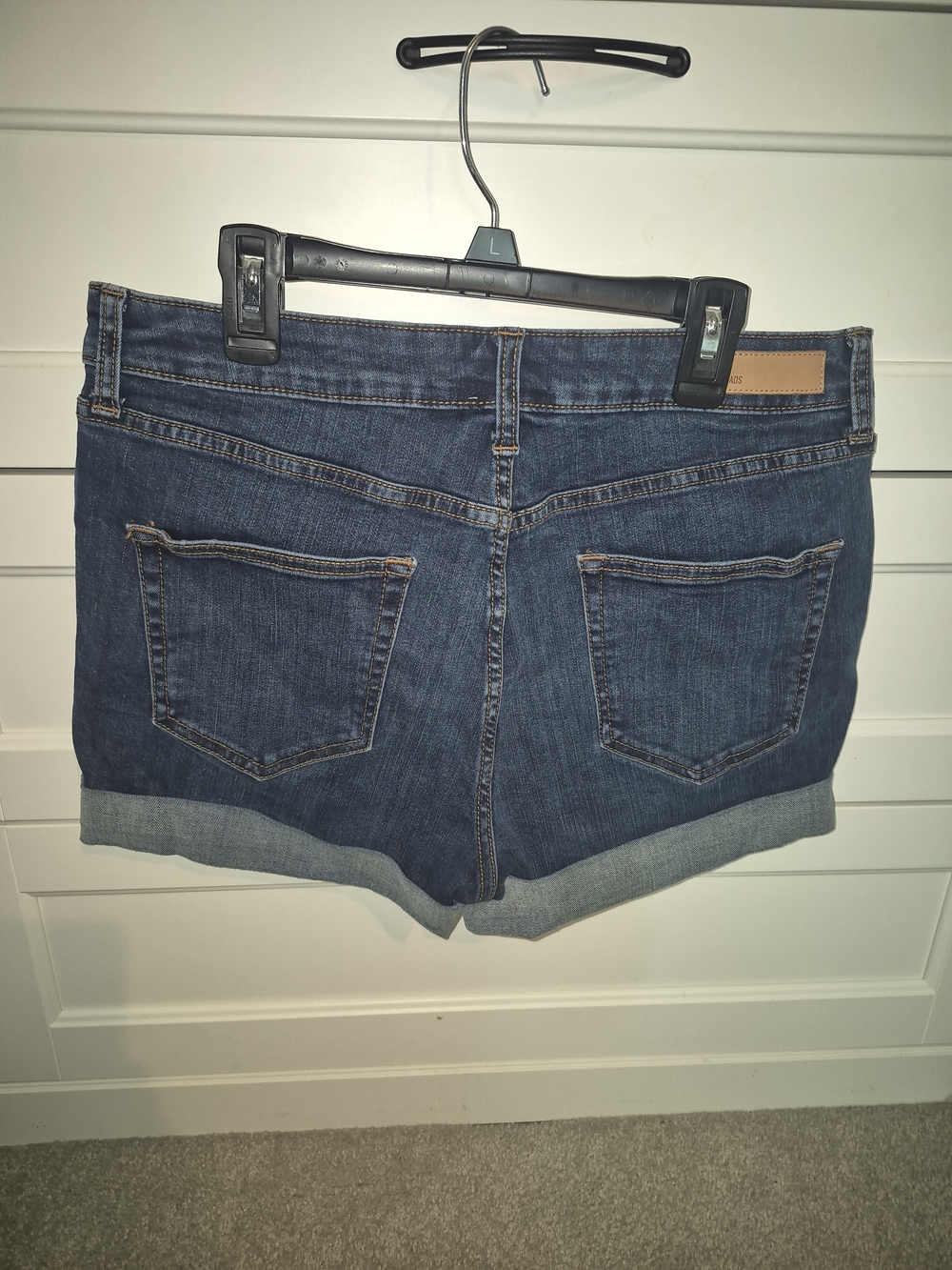 Goodthreads Dark Blue Rolled Hem Denim Shorts - Picture 2 of 3